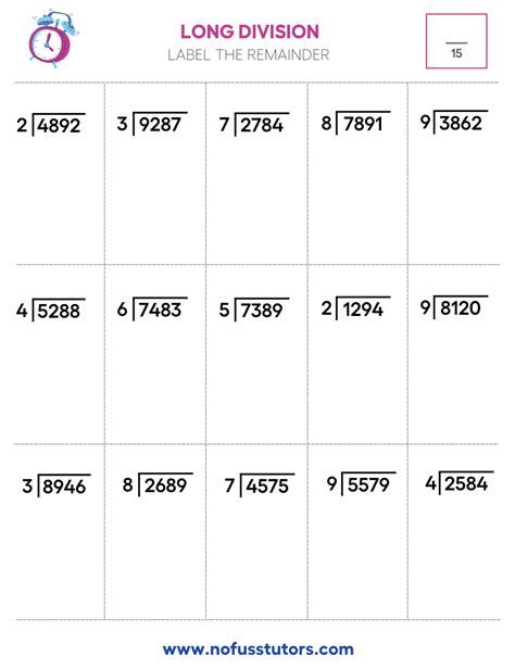 long division worksheets year 6|Grade 6 Multiplication & Division Worksheets .